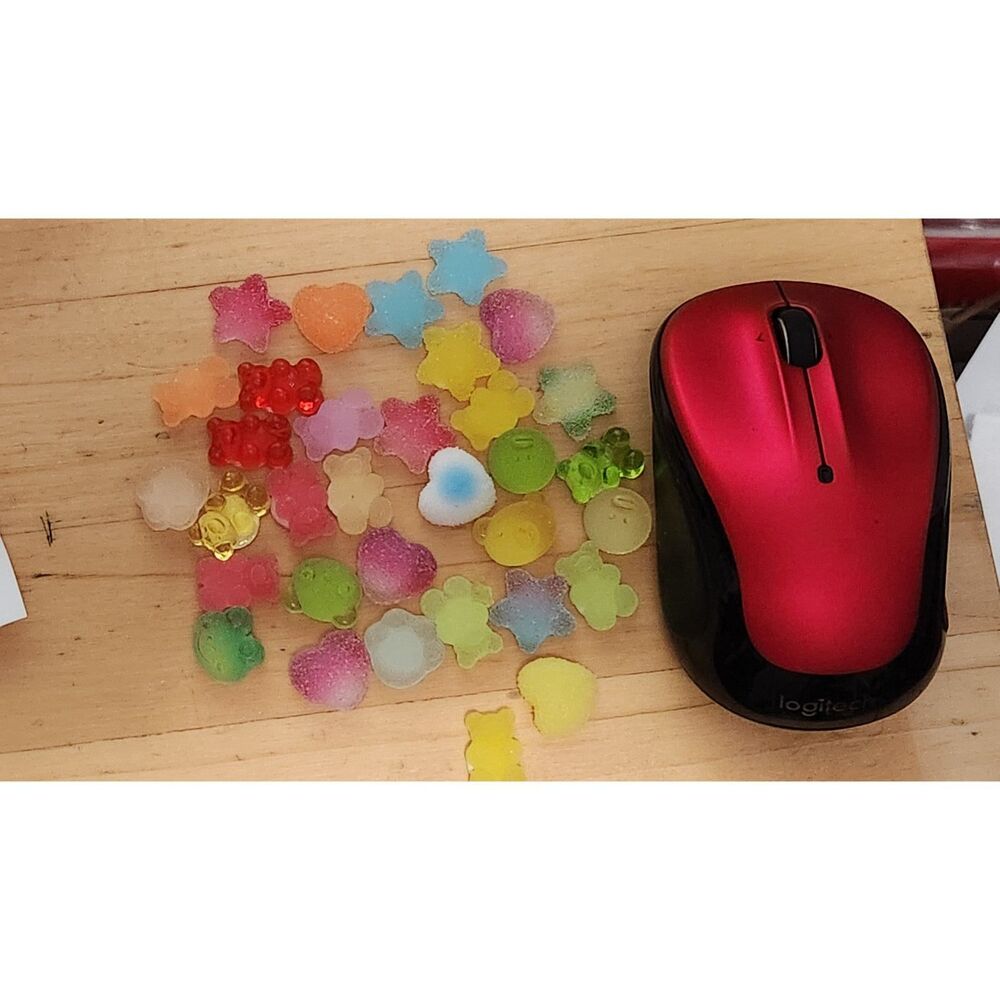 (2) 100 Mixed 3D Clear Resin Stickers Big Belly Cups Mugs removeable Decor